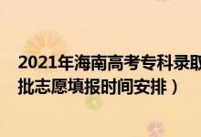 2021年海南高考專科錄取時(shí)間（海南2022年高考?？铺崆芭驹柑顖?bào)時(shí)間安排）