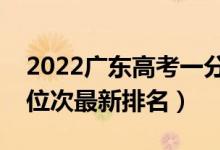 2022廣東高考一分一段表公布（物理類成績(jī)位次最新排名）