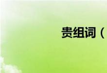 貴組詞（用貴字組詞）