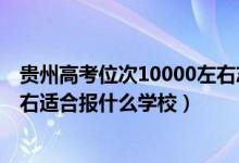 貴州高考位次10000左右志愿填報（貴州高考位次60000左右適合報什么學校）