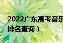 2022廣東高考音樂(lè)類一分一段表（?？瞥煽?jī)排名查詢）