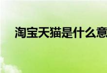 淘寶天貓是什么意思（什么是淘寶天貓）
