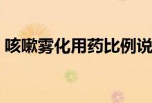 咳嗽霧化用藥比例說明（咳嗽霧化用什么藥）
