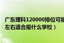廣東理科120000排位可報什么學校（廣東高考位次170000左右適合報什么學校）