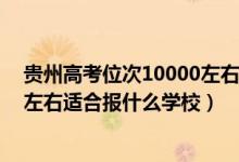 貴州高考位次10000左右志愿填報（貴州高考位次110000左右適合報什么學校）