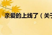 親愛(ài)的上線(xiàn)了（關(guān)于親愛(ài)的上線(xiàn)了的介紹）