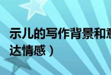 示兒的寫作背景和意思（示兒的寫作背景和表達情感）