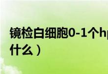 鏡檢白細(xì)胞0-1個(gè)hp什么意思（鏡檢白細(xì)胞是什么）