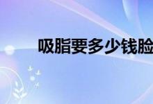 吸脂要多少錢臉部（吸脂要多少錢）