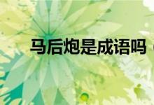 馬后炮是成語嗎（馬后炮是什么意思）