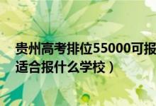貴州高考排位55000可報學校（貴州高考位次110000左右適合報什么學校）