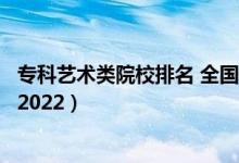 ?？扑囆g(shù)類院校排名 全國(guó)（藝術(shù)類最好的?？茖W(xué)校最新排名2022）