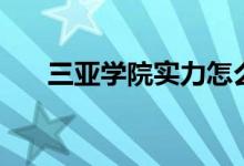 三亞學(xué)院實(shí)力怎么樣（設(shè)有哪些專業(yè)）