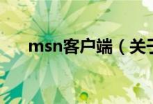 msn客戶端（關(guān)于msn客戶端的介紹）