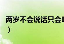 兩歲不會(huì)說話只會(huì)叫媽（兩歲不會(huì)說話正常嗎）