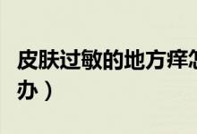 皮膚過敏的地方癢怎么辦（皮膚過敏了癢怎么辦）