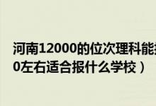 河南12000的位次理科能報哪些大學（河南高考位次120000左右適合報什么學校）