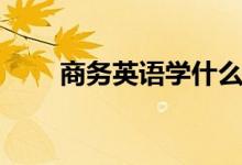 商務(wù)英語(yǔ)學(xué)什么（商務(wù)英語(yǔ)學(xué)什么）