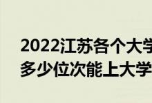 2022江蘇各個(gè)大學(xué)分?jǐn)?shù)線及高考位次預(yù)測(cè)（多少位次能上大學(xué)）