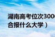 湖南高考位次30000左右推薦什么學校（適合報什么大學）