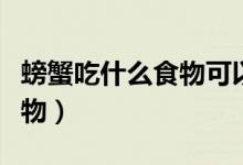 螃蟹吃什么食物可以養(yǎng)活（家養(yǎng)螃蟹吃什么食物）