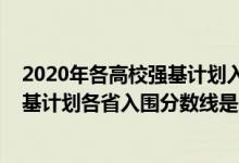 2020年各高校強(qiáng)基計劃入圍分?jǐn)?shù)線（2022中國農(nóng)業(yè)大學(xué)強(qiáng)基計劃各省入圍分?jǐn)?shù)線是多少）