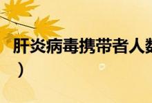 肝炎病毒攜帶者人數(shù)（肝炎病毒攜帶者是什么）