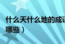 什么天什么地的成語（什么天什么地的成語有哪些）