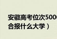 安徽高考位次50000左右推薦什么學(xué)校（適合報什么大學(xué)）