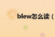 blew怎么讀（英語blew怎么讀）