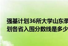 強(qiáng)基計(jì)劃36所大學(xué)山東錄取分?jǐn)?shù)線（2022山東大學(xué)強(qiáng)基計(jì)劃各省入圍分?jǐn)?shù)線是多少）