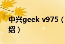中興geek v975（關(guān)于中興geek v975的介紹）