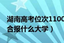 湖南高考位次110000左右推薦什么學(xué)校（適合報(bào)什么大學(xué)）