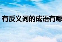 有反義詞的成語(yǔ)有哪些（帶有反義詞的成語(yǔ)）