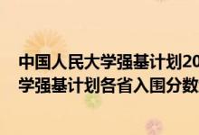 中國人民大學(xué)強基計劃2020各省分?jǐn)?shù)線（2022中國人民大學(xué)強基計劃各省入圍分?jǐn)?shù)線是多少）