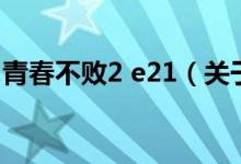 青春不敗2 e21（關(guān)于青春不敗2 e21的介紹）
