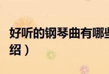好聽(tīng)的鋼琴曲有哪些（好聽(tīng)的著名的鋼琴曲介紹）