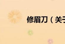 修眉刀（關于修眉刀的介紹）