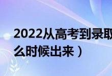 2022從高考到錄取的過程時間(錄取結果什么時候出來)