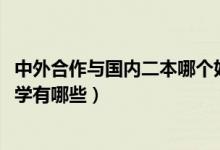 中外合作與國內(nèi)二本哪個好（2022二本比較好的中外合作大學有哪些）