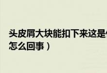 頭皮屑大塊能扣下來這是什么原因（頭皮屑大塊能扣下來是怎么回事）