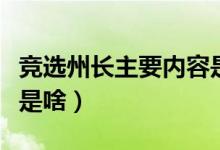 競選州長主要內(nèi)容是什么（競選州長主要內(nèi)容是啥）
