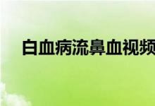 白血病流鼻血視頻（白血病會流鼻血嗎）