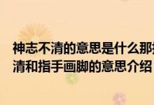 神志不清的意思是什么那指手畫(huà)腳的意思又是什么（神志不清和指手畫(huà)腳的意思介紹）