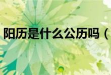 陽(yáng)歷是什么公歷嗎（陽(yáng)歷是根據(jù)什么制定的）