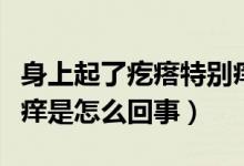 身上起了疙瘩特別癢怎么回事（身上起疙瘩很癢是怎么回事）