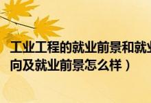 工業(yè)工程的就業(yè)前景和就業(yè)方向（2022工業(yè)工程專(zhuān)業(yè)就業(yè)方向及就業(yè)前景怎么樣）