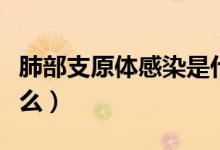 肺部支原體感染是什么（肺部支原體感染是什么）
