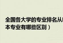 全國(guó)各大學(xué)的專業(yè)排名從哪里找（同一所高校一本專業(yè)和二本專業(yè)有哪些區(qū)別）