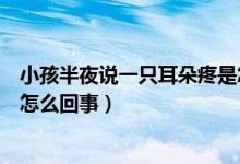 小孩半夜說一只耳朵疼是怎么回事（孩子半夜說一只耳朵疼怎么回事）